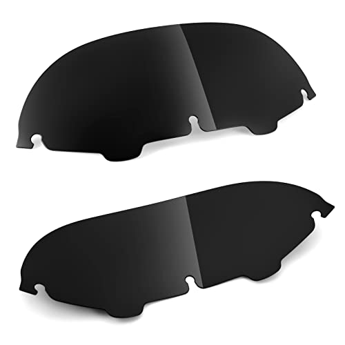 7" Windshield Windscreen Round Motorcycle Windshield Compatible With Harley Davidson Touring Street Glide Electra Glide Flht Flhtcu Ultra Classic Glide Flhx Flhtk Tri Glide 1996-2013 (7" Black) #TOP7