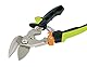 Fiskars Blechschere, Versetzter rechter Schnitt, Bis zu 40% mehr Kraft, Länge 25,2 cm, Wärmebehandelter Stahl/Kunststoff, Schwarz/Grün/Orange, PowerGear, 1027210