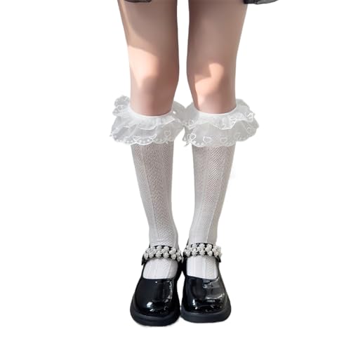 Toddler Socks, Loose Socks Lace Calf Bowknot High Boot Sock Leg Cover Long Knee Stockings Breathable Children Sock