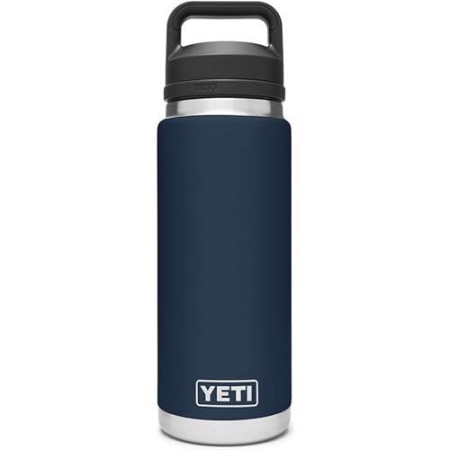 YETI Rambler 26 oz Bottle, Vacuum Insulated, Stainless Steel with Chug Cap, Navy