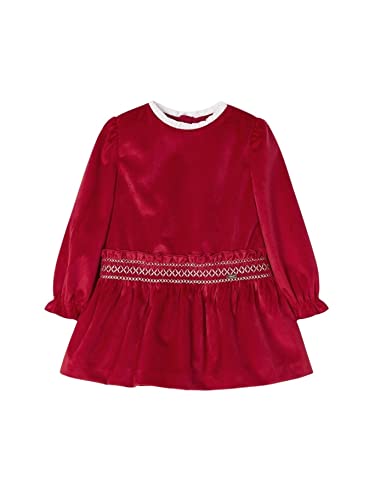 Mayoral Dress with Smock for Baby-Girls Red 18 Months (86cm)