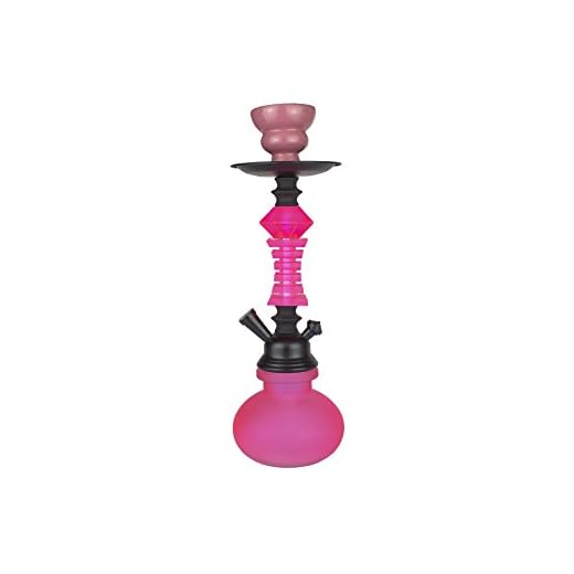 Cachimba de diseño premium - 27cm - Shisha cristal - KIT de iniciación PREMIUM (Rosa)