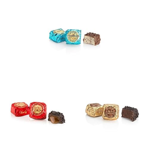Venchi Chocoviar Indulgent Variety Bundle – Stracciatella, Crème Brulée & Crema Cacao Chocolates, Gluten-Free, Gourmet Italian Chocolate Candy, 3 x 2.2 lb Bulk Bags