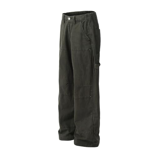 Jeans Pants Trousers Denim Retro Trendy Street Splicing Loose Commuter Casual Straight for Men4