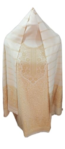 Image of Womens designer woolen suit for women with salwar and kashmiri shawl winter wear kani unstitched fabric set, stylish kurta pant set woollen dress material for women by pure pashmina wooltex