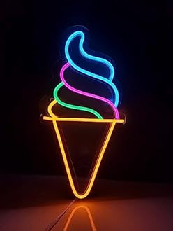 TIVA Ice Cream neon Sign with Adapter (Ice Cream)