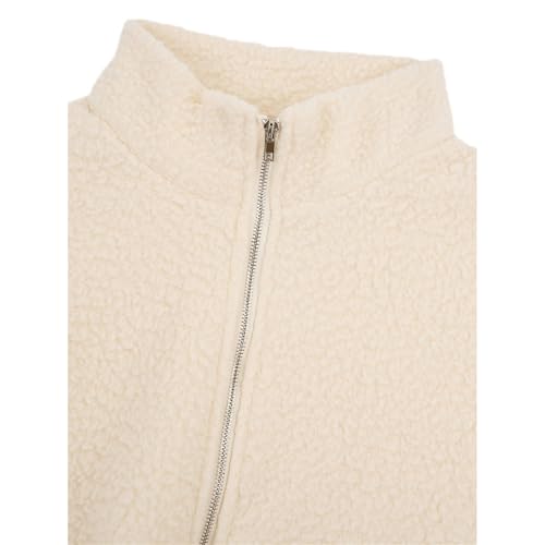 Manteaux pelucheux femme veste hiver ample cordon serrage zippée - 2