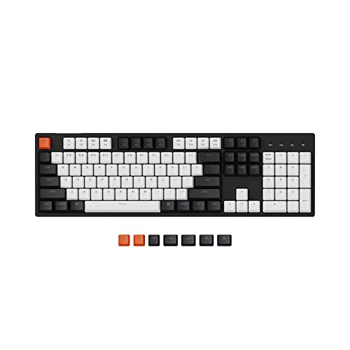 Image of Keychron C2 Full Size Wired Mechanical Gaming Keyboard for Mac Layout with 104 Keys Gateron G Pro Blue Switch /White LED Backlight /Double Shot ABS Keycaps /USB C Computer Keyboard for Windows Laptop