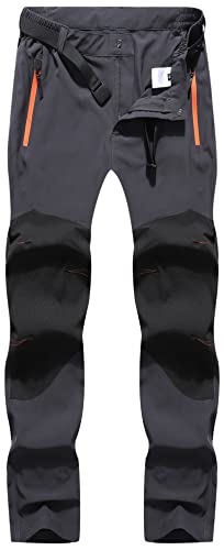 DAFENP Pantalones Trekking Hombre Impermeable Montaña...