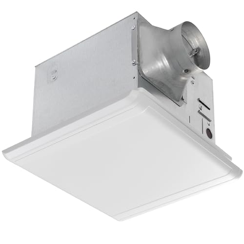 Image of Homewerks 7107-03HW Bathroom Fan Ceiling Mount Exhaust Ventilation 1.0 Sones, 110 CFM, Energy Star, White