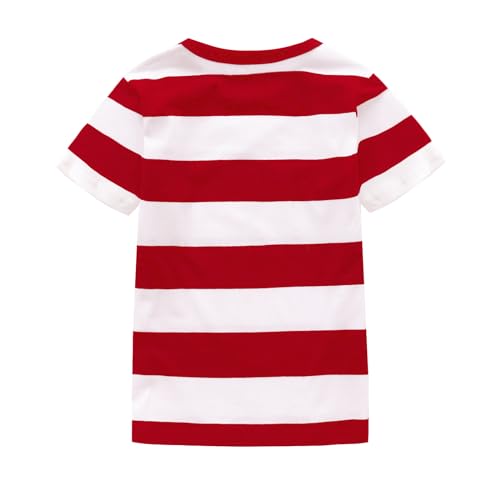 Image of Boys Rainbow Striped Shirt Cotton Long Sleeve T-Shirts