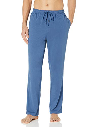 Amazon Essentials Men's Cotton Knit Pajama Pant, Indigo, Small
