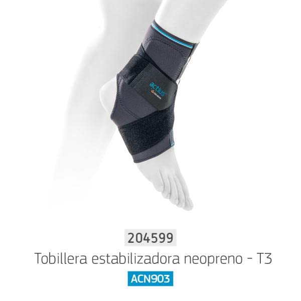 Tobillera de neopreno con placas de termoplástico y cincha Neofine® – ACN903 TALLA 3