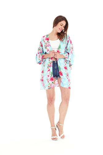 Image of Hawaii Hangover Family Matching Clothes, Pink Hibiscus Vine Turquoise | Family matching Hawaiian outfits, Pink Hibiscus Vine Turquoise, lightweight rayon, machine washable, tropical floral print