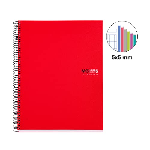 Image of Miquel Rius A4 Polypropelene Cover Notebook of 150 Pages - Red