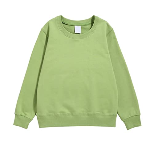 LNICEAR Kids Boys Girls Crewneck Sweatshirts Cotton Casual Solid T-Shirt Pullover Tops Long Sleeve Sport Jumper