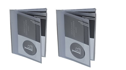 SET of 2-6 Page Plastic Wallet Insert for Bifold Billfold or Trifolds Top Load