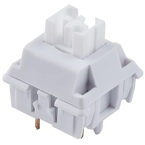 Image of MELETRIX WS White Silent Linear Mechanical Keyboard Lubed Switches, 5-Pin 45gf Quiet Pre-Lubed Switches with Standard MX Structure (35pcs)