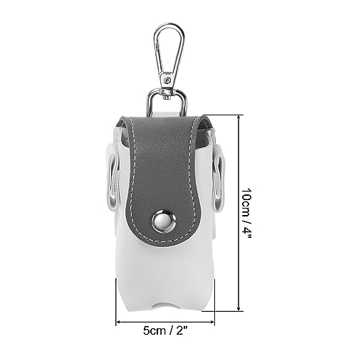 PATIKIL Golf Ball Waist Bag, Golf Ball Carry Pouch with Tee Holder, Buckle, Clip for Women Men Belt Golf Storage White Gray - Image 2