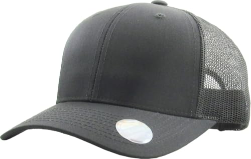 Image of Classic 6 Panel Cotton Twill Mesh Trucker Cap Hat Adjustable Snapback Hat