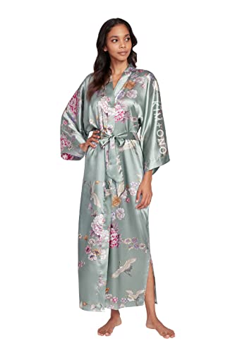 KIM+ONO Luxury Kimono Robe for Women | Long Satin Floral