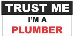 (3) Trust Me I'm a Plumber Funny Hard Hat/Helmet Stickers