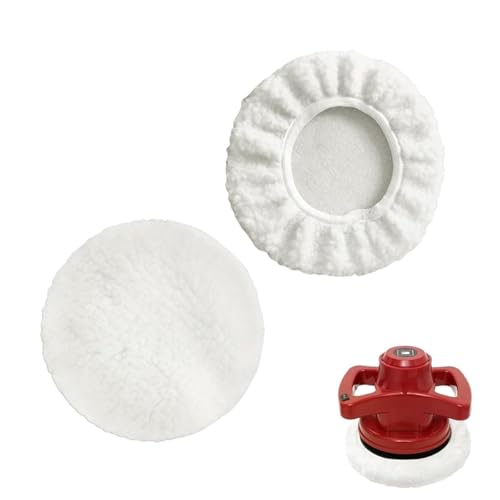QGK 3er Set Lammwoll-Polierhauben für 220mm-250mm Poliermaschinen, Polieraufsatz für Einhell Akku-Autopoliermaschinen CE-CB 18/254 Li, CC-PO 90