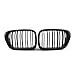 kratka Para Dual Slat Car Grill Grille Grille Racing Grill Kompatybilny z BMW E39 5 Series 520 525 528 1999-2003 Automatyczne akcesoria Automotywowe części zewnętrzne (Color : Matte Black)