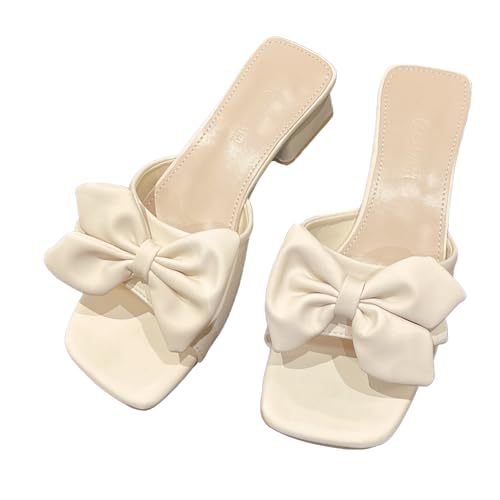 Sandales d'été pour robe de mariage à talon épais et bout carré Zeberfi