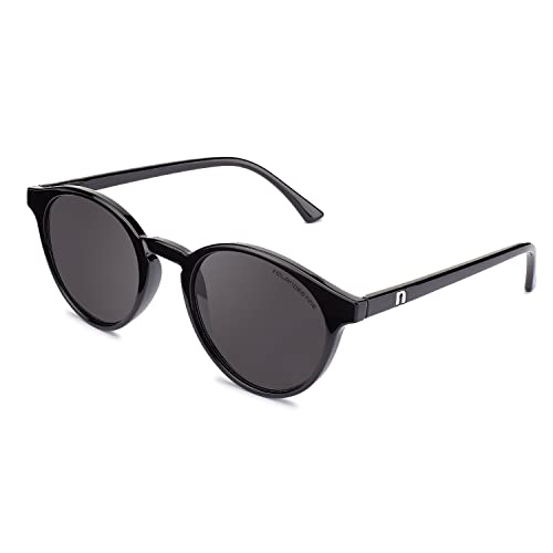 Clandestine - Gafas De Sol Unisex - Modelo Round - Color Negro - Lentes De Nylon De Color Negro Con Filtro Hd - Protección Uv 400, Uvb Y Uvc - 141 X 50 Mm Clandestine - Gafas De Sol Unisex - Modelo Round - Color Negro - Lentes De Nylon De Color Negro Con Filtro Hd - Protección Uv 400, Uvb Y Uvc - 141 X 50 Mm