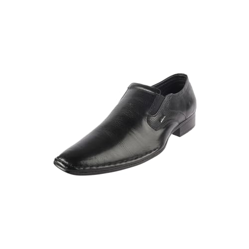 Image of Metro Men Leather Formal Low Heel Slip On Shoes