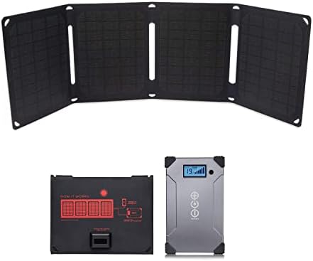 Voltaic Systems Arc 20 Watt Portable Solar Laptop Charger, 24,000mAh | Includes Foldable Panel, USB-C PD Battery Power Bank and 2 Year Warranty | Powers Laptops Including MacBook