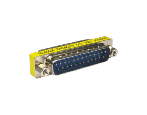 World of Data - Accoppiatore parallelo a 25 pin (maschio/maschio, opzionale da maschio a femmina o da femmina a femmina), basso profilo (sottile), adattatore per porte parallele, DSUB - IEEE-1284 - D25 Male to Male