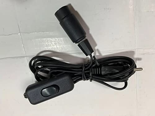 1 Rabicho Preto Abajur 2m Plugue Macho com Soquete E14 Instalado