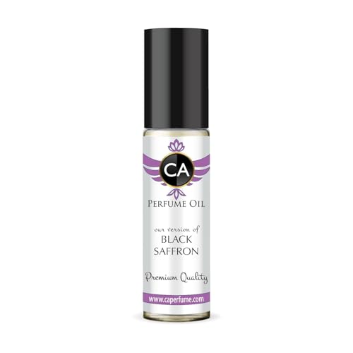 CA Perfume Impression of Black Saffron Unisex Fragrance Oil Amber Spicy Scent Long Lasting Perfumes for Women &amp; Men Travel Size TSA Ready Mini Parfum Body Oil Roll-on 0.33 Fl Oz 10ml