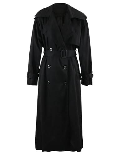 Trench-coat extra-large femme : manteau ample double boutonnage automne