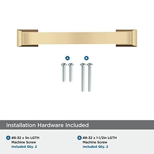 Image of Amerock | Cabinet Pull | Champagne Bronze | 3-3 /4 in (96 mm) Center-to-Center Drawer Pull | Candler | Kitchen and Bath Hardware | Furniture Hardware