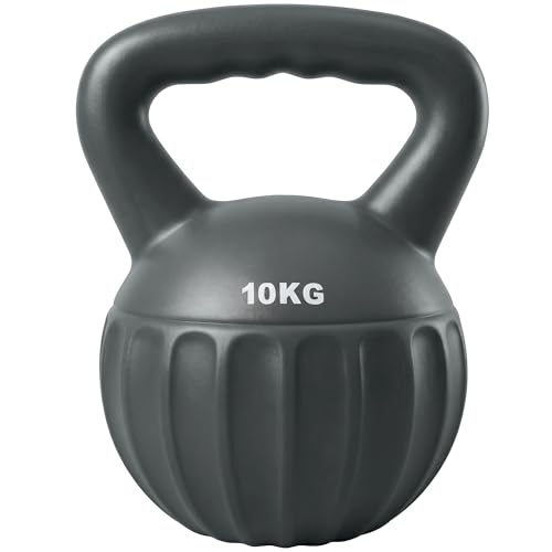 SPORTNOW Kettlebell 10 kg Kettle Bell Non-Slip Handle for Home Gym Grey