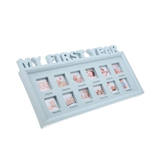SUPVOX 12 Months Baby Milestone Decor Frame Milestone Baby Photo Holder Smooth Material