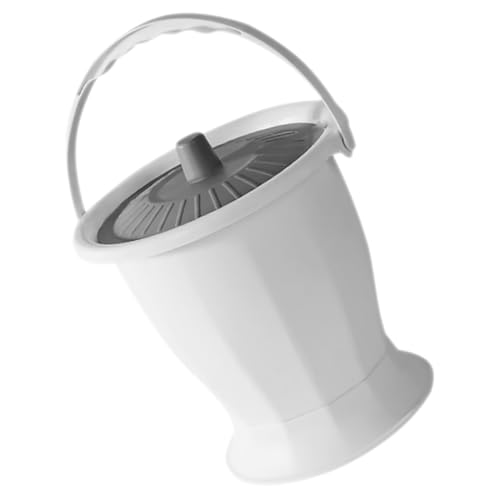 UKCOCO プラスチック製痰壺 便器 カバー付き 大人用ポータブルトイレ 夜間用尿ポット 家用便器 蓋付き尿バケツ 小便器トイレ 再利用可能 滑り止め設計