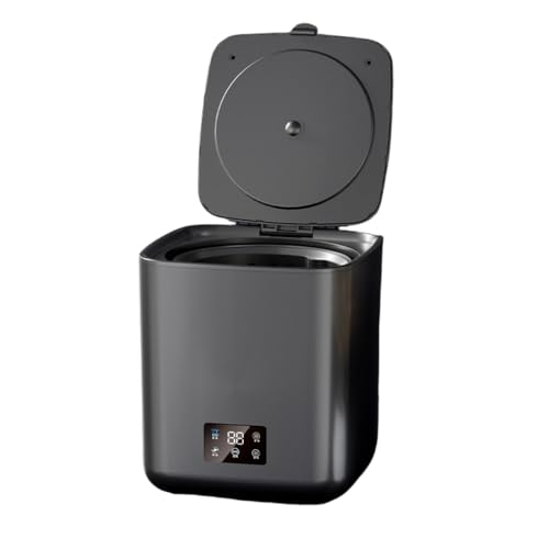 TAYTHI 小型全自動洗濯機 乾燥機 脱水機付き ミニステンレスバケツ お手入れモード LEDタッチパネル付き 靴下 下着 タオル 一人暮らし 介護 家庭用 オフィス 節水・時短 ホームオフィス旅行寮、独居倉庫 (ブラック)