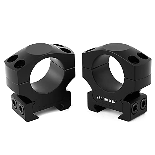 GODTURTLE Scope Rings, Precision 1 Inch Scope Mount Ring for Picatinny/Weaver Rail, Medium Profile Tactical Rifle Scope Rings