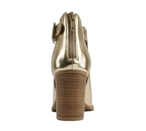 Image of Soda Aran ~ Women Open Toe Crisscross Straps Back Zipper High Heel Fashion Sandal with Adjustable Ankle Strap