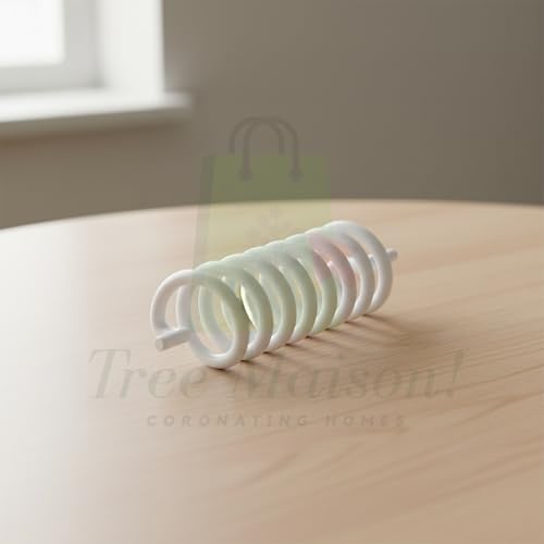 Image of Vastu White Round Anti-Clockwise Spring for West, North West Direction Used to Enhance the Energy of Space Element |Size- 1.5Inch Approx (Pack of 9)