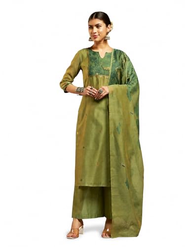Ensemble Kurta en coton mélangé jacquard de qualité supérieure