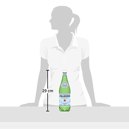 S.Pellegrino San Sparkling Natural Carbonated Mineral Water, 1 Litre (Pack of 6)