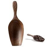 PRETYZOOM 2Pcs Wooden Coffee Scoops for Ground Coffee 5.5 Inch Measuring Scoops for Loose Tea Sugar Bath Salt Multi-Use Kitchen and Dining Spoons