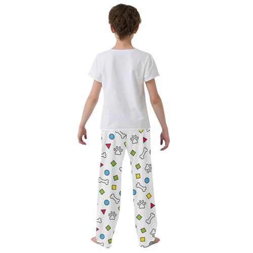 Dog Paw Bone Footprint Boys Pants for Kids Jogger Pants with Pockets S-XL3
