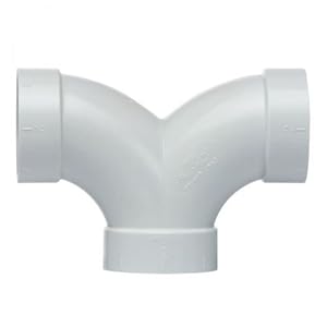 Doppelabzweiger für Zentralstaubsauger Vakuumrohrsystem, 2-Zoll (50,8mm)