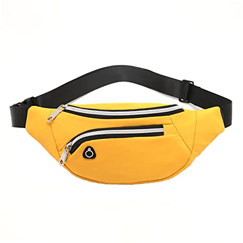 Waist Pack Bag for Men&Women - Waterproof Fanny Pack with Adjustable Strap for Workout Traveling Casual Running.(13302)Golden